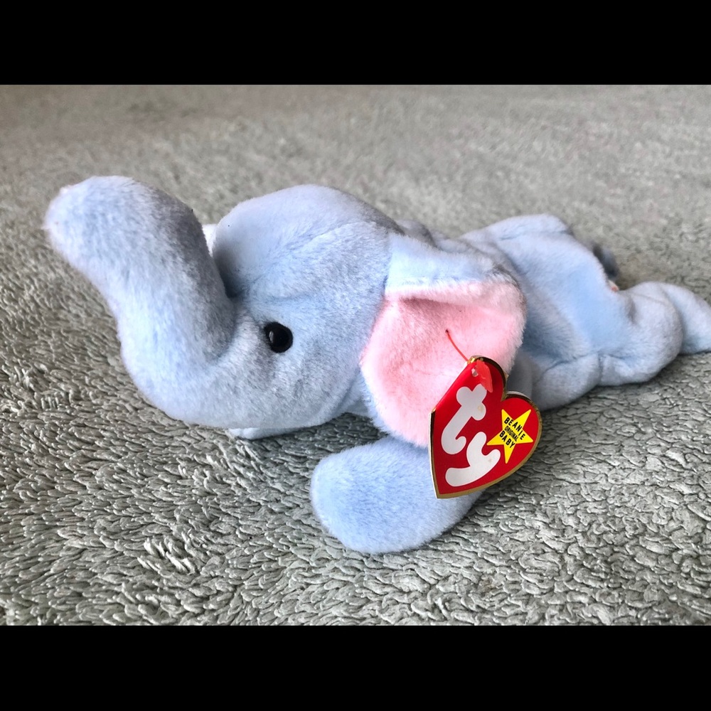 Ty Beanie Babies Peanut The Elephant 1995 Retired